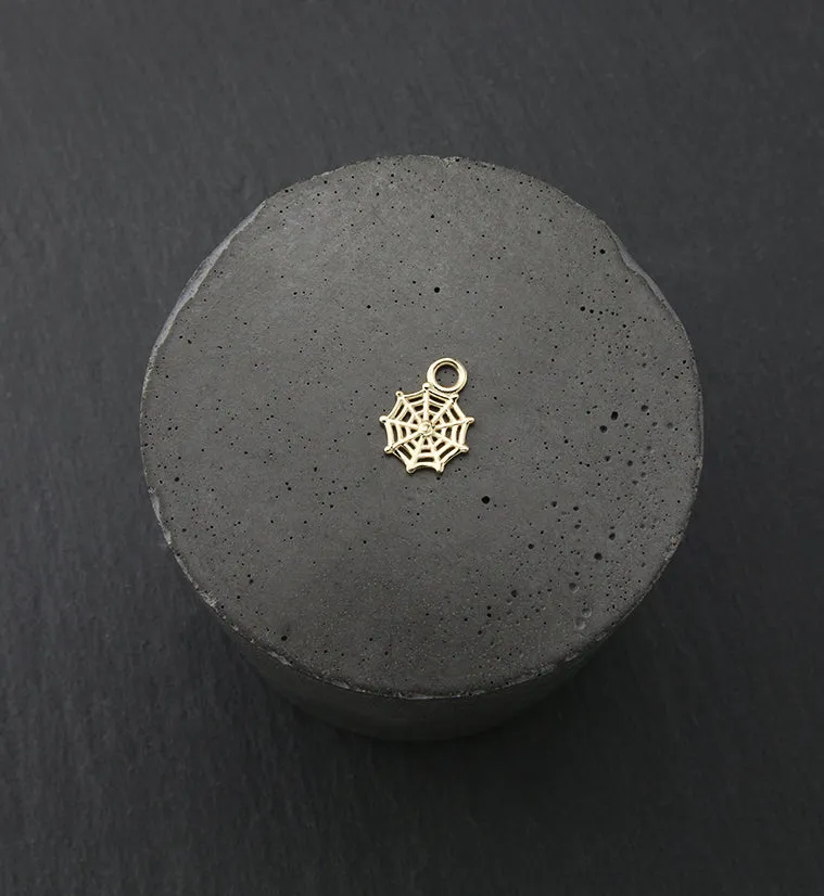 14kt Gold Spiderweb Charm