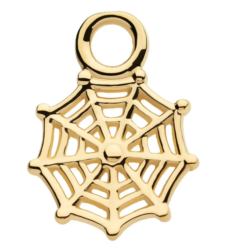 14kt Gold Spiderweb Charm