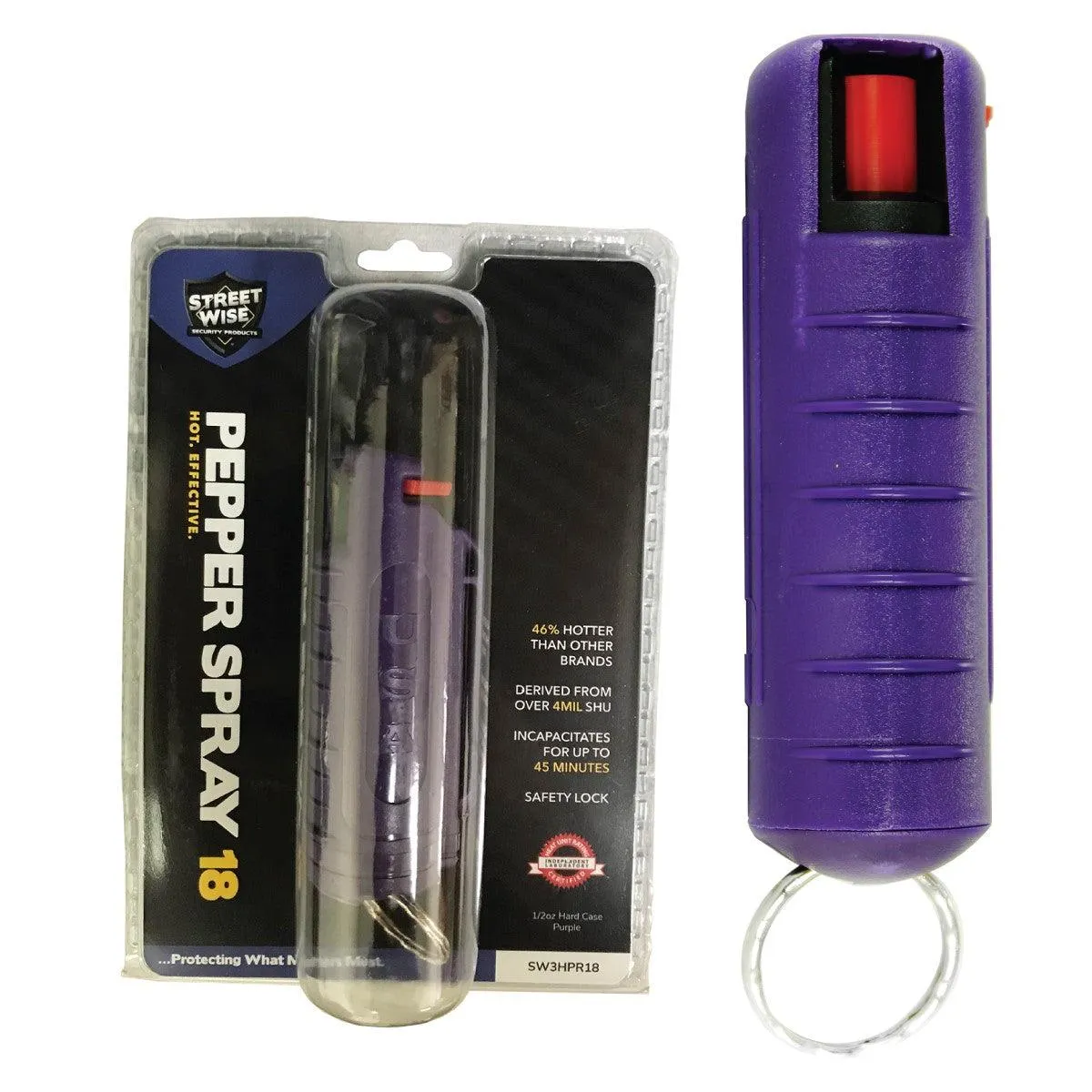 15) Streetwise Purple & Pink Pepper Spray with Counter Display Option