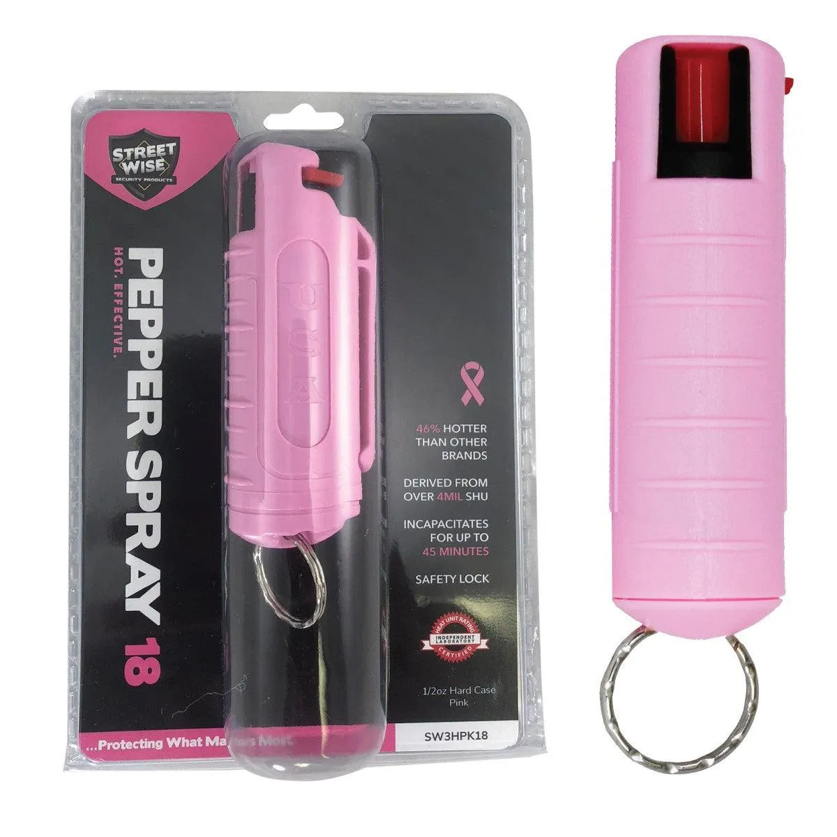 15) Streetwise Purple & Pink Pepper Spray with Counter Display Option