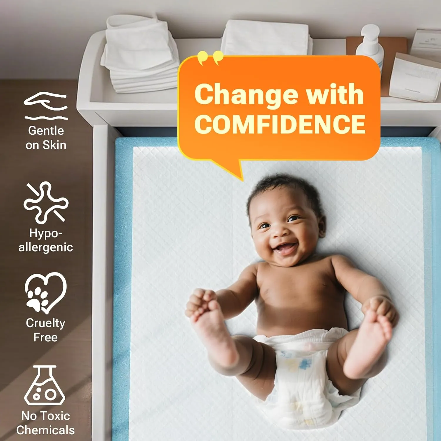 36" x 36" 100 Count Super Absorbency Disposable Bed Pads for Adults, Leakproof Quick Drying Underpads for Adults Baby Puppy, Incontinence Pads, Puppy Pad Dog Training Pee Pads
