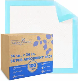 36" x 36" 100 Count Super Absorbency Disposable Bed Pads for Adults, Leakproof Quick Drying Underpads for Adults Baby Puppy, Incontinence Pads, Puppy Pad Dog Training Pee Pads