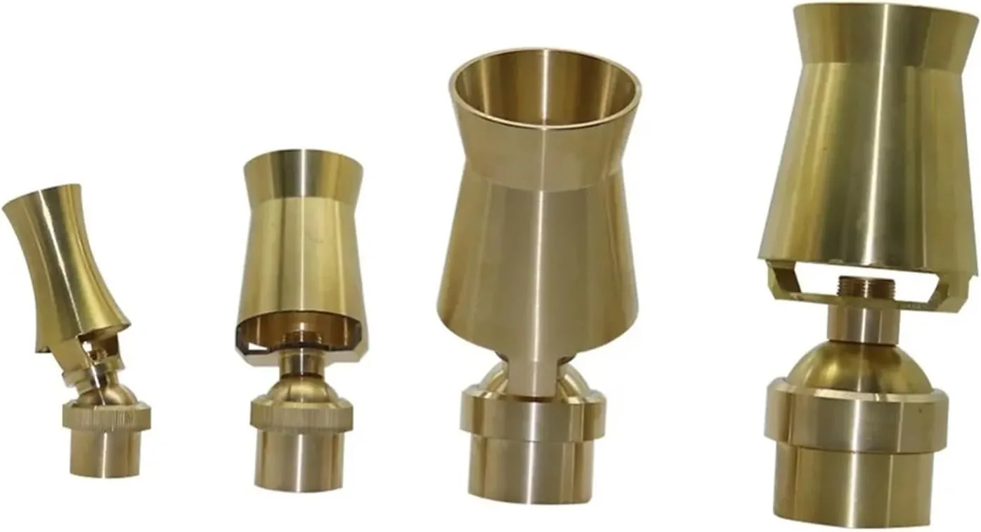 Air-Blended Bubbling Jet Fountain Brass Nozzle 1/2" 3/4" 1" 1.5" 2"Female/Male Thread Multi-direction Garden Fountain Spray Head for Garden, Pool(3I4 Inch)