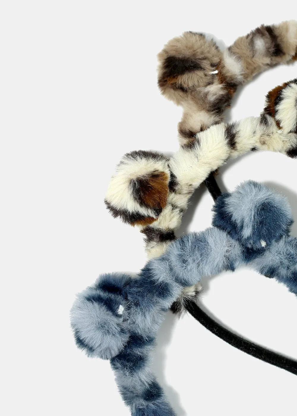 Animal Print Pom Pom Headband