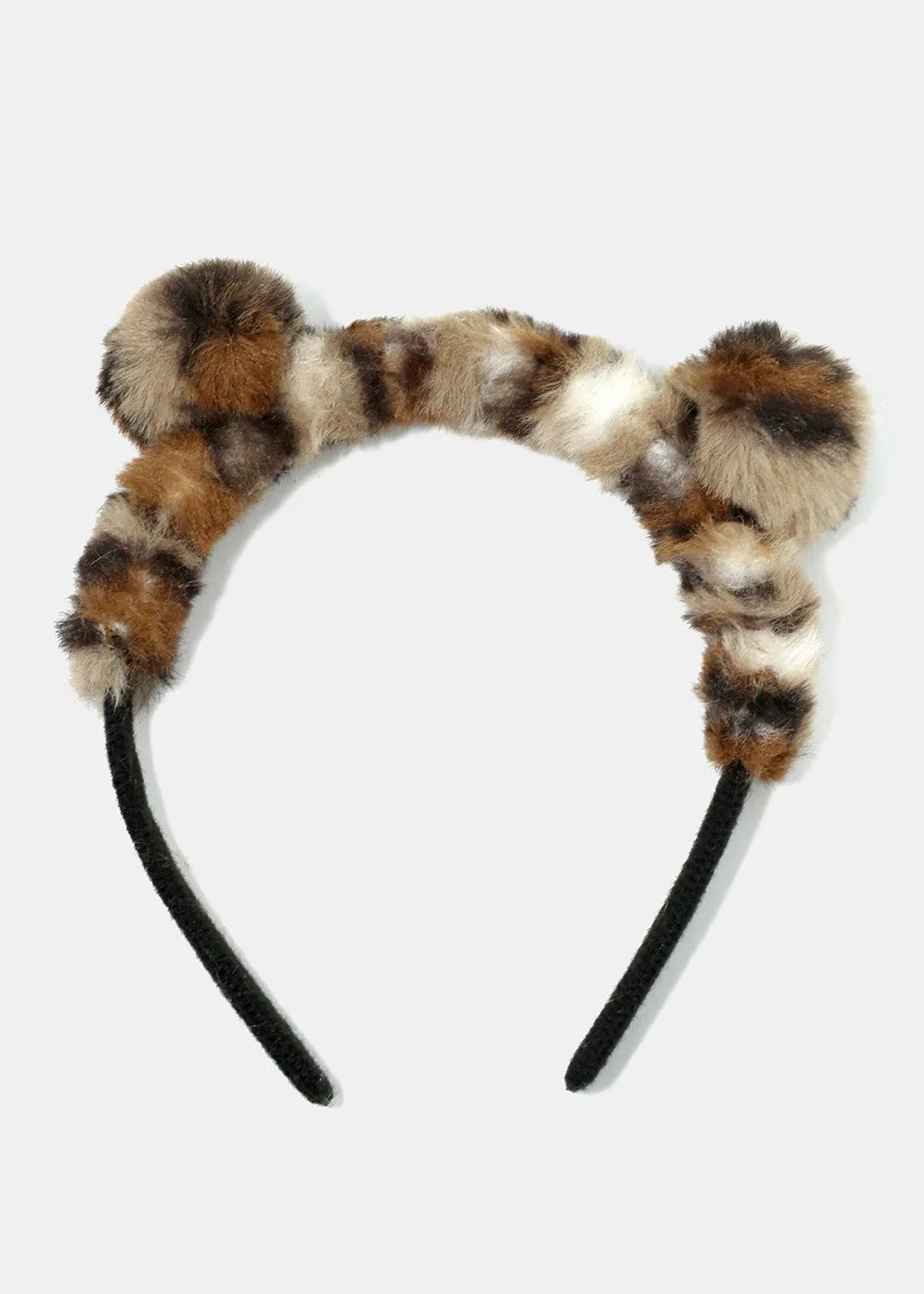 Animal Print Pom Pom Headband