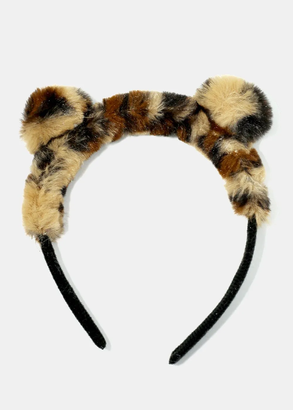Animal Print Pom Pom Headband