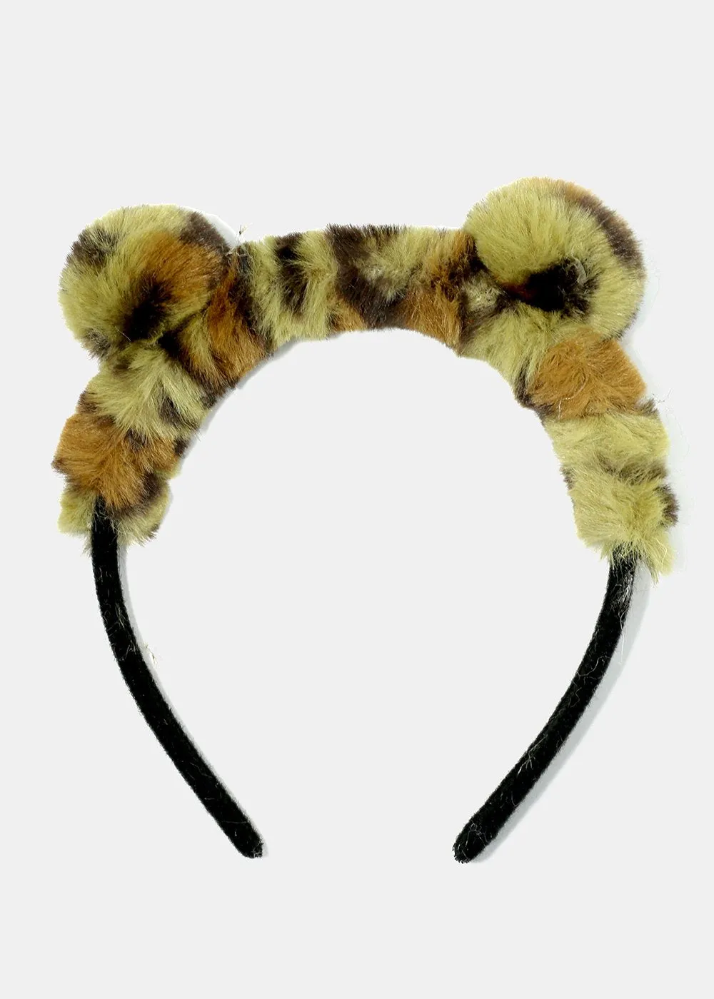 Animal Print Pom Pom Headband