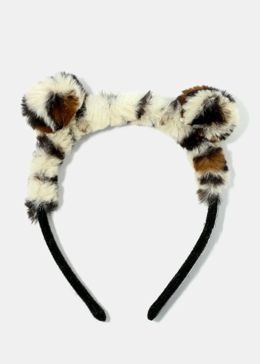Animal Print Pom Pom Headband