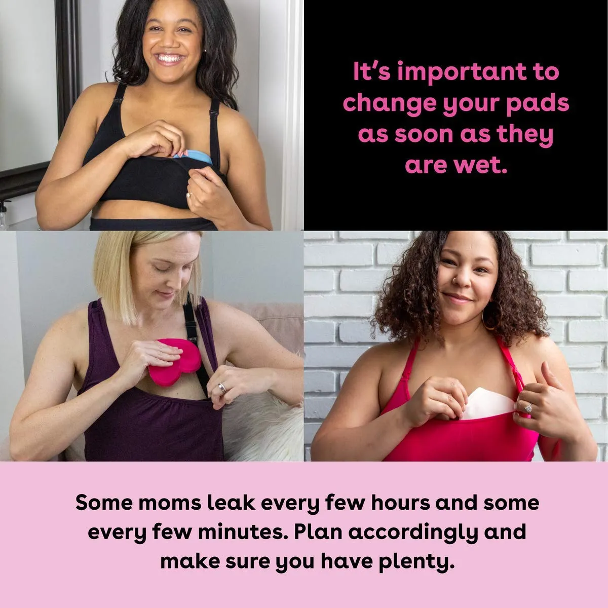 Bamboobies Nursing Pads for Breastfeeding | Reusable Breast Pads | Perfect Baby Shower Gifts | 4 Overnight Pairs