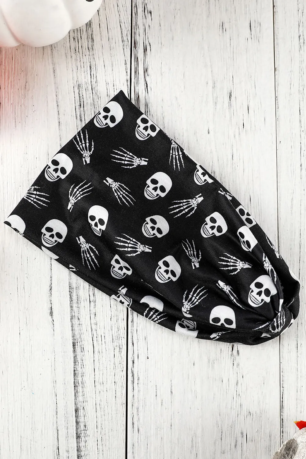 Black Halloween Theme Printed Bowknot Headband