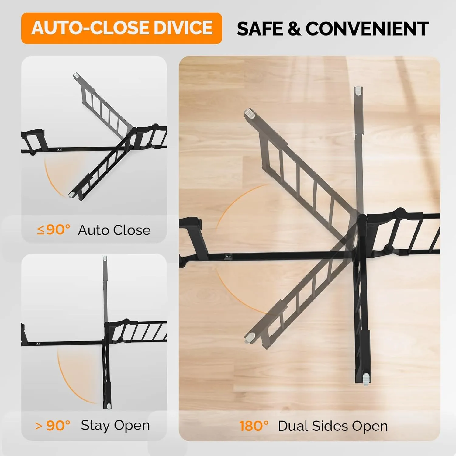 Bonnlo 188'' Wide Baby Gate Playpen 8 Panel Adjustable Play Yard Metal Dog Gate with Door Fireplace Christmas Tree Fence for Pet/Child/Toddler