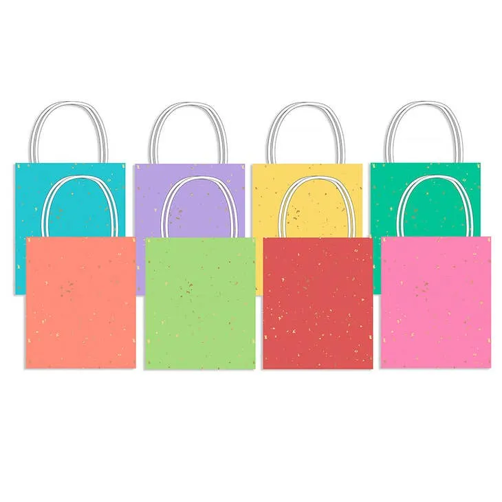 Bright Colorful Gold Fleck Treat Bags - 8pk S5046