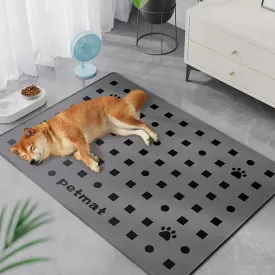 Cooling Mat for Cats, Pet Cool Mats for Pups,Dogs and Cats use in Crate, Kennel, Bed, Sofa, Machine Washable, Durable, Dark Gray 17.7 x 23.6 Inches