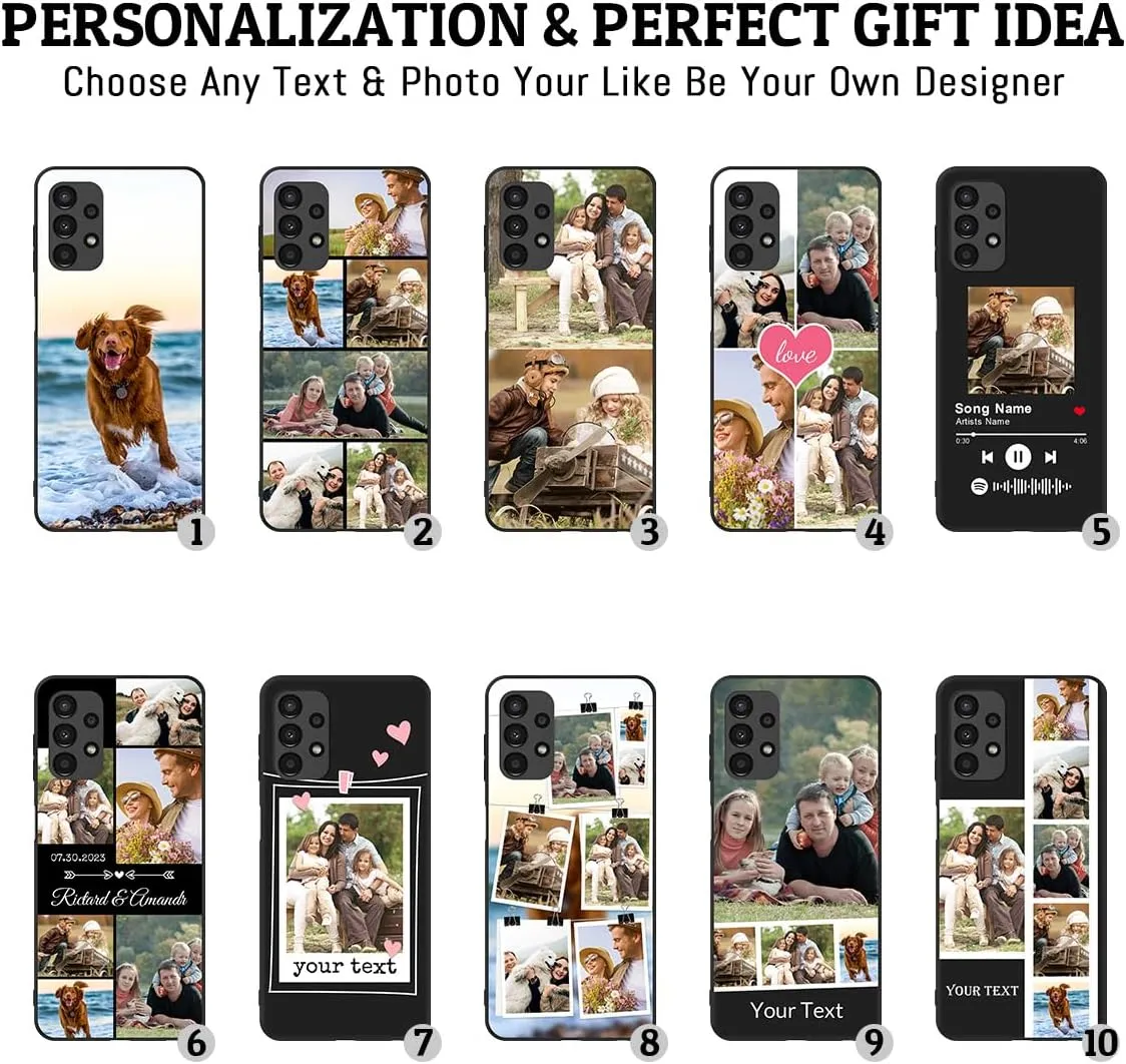 Custom Case Compatible with Gabb Phone 3 Pro, Spotify Code Photo Personalized Customized Music Player Song Plaque Image Text Picture Design Shockproof Black Soft Cover Shell