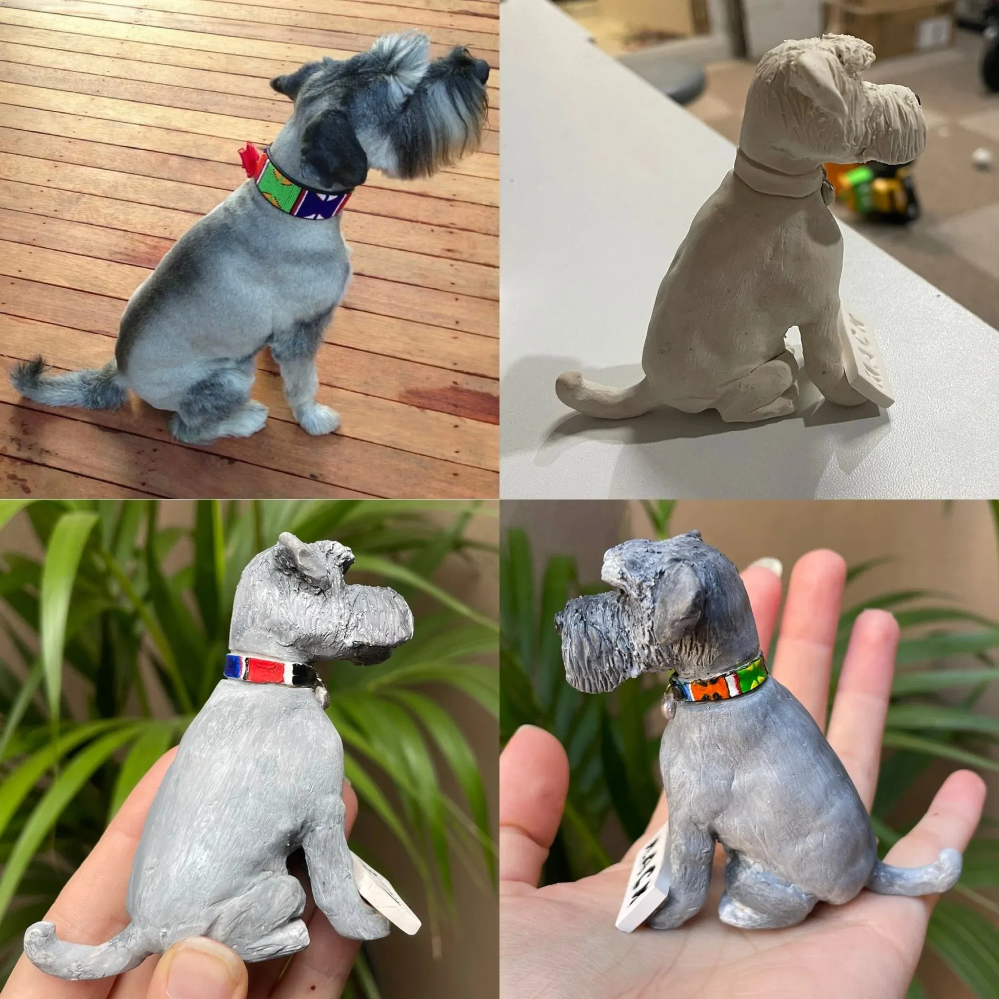 Custom pet memorial figurine with optional ashes inclusion