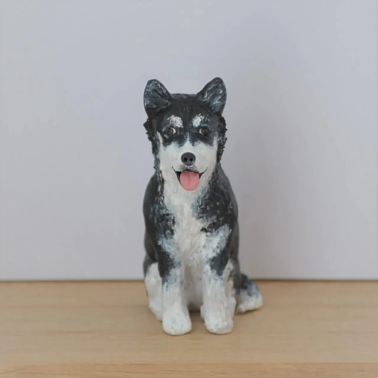 Custom pet memorial figurine with optional ashes inclusion