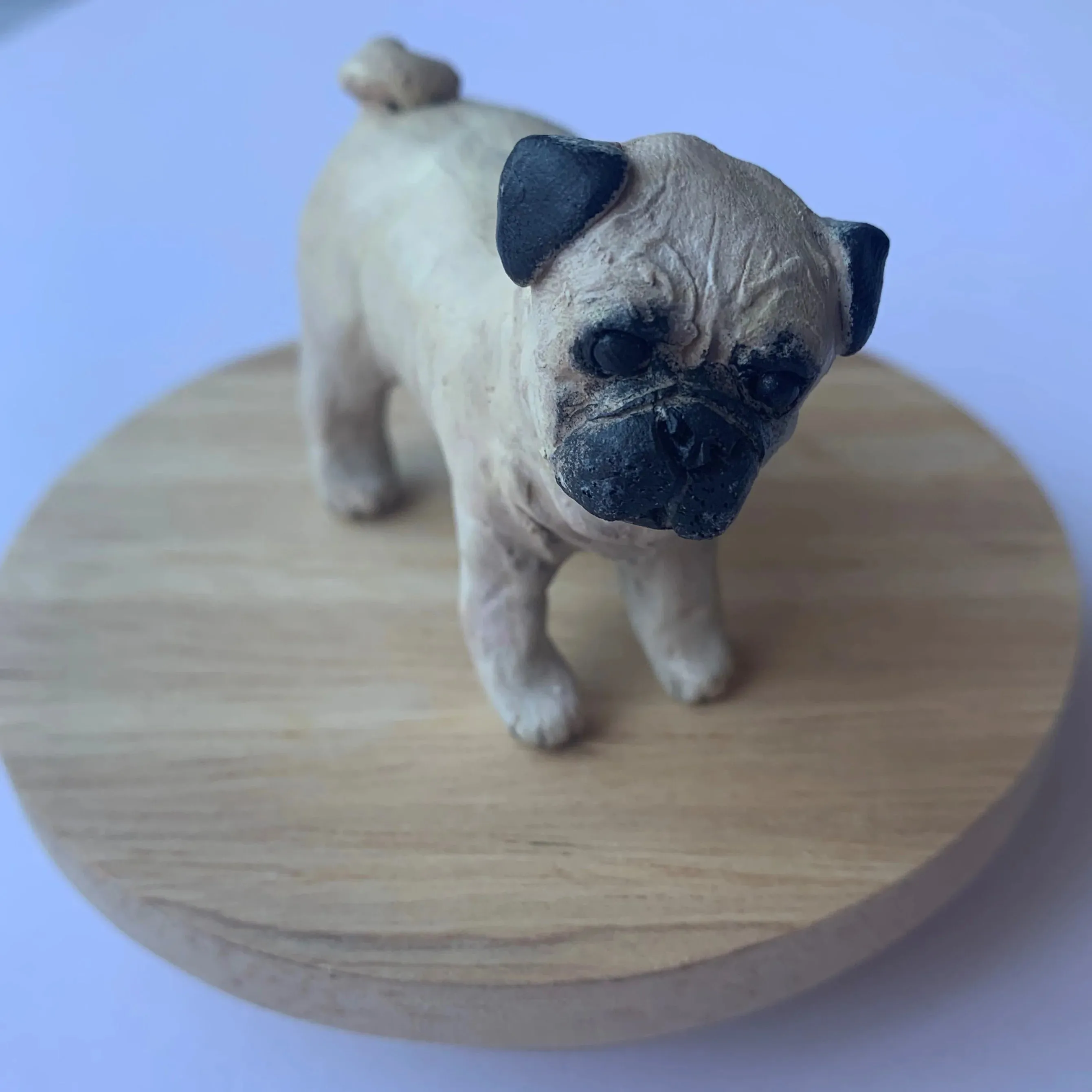 Custom pet memorial figurine with optional ashes inclusion