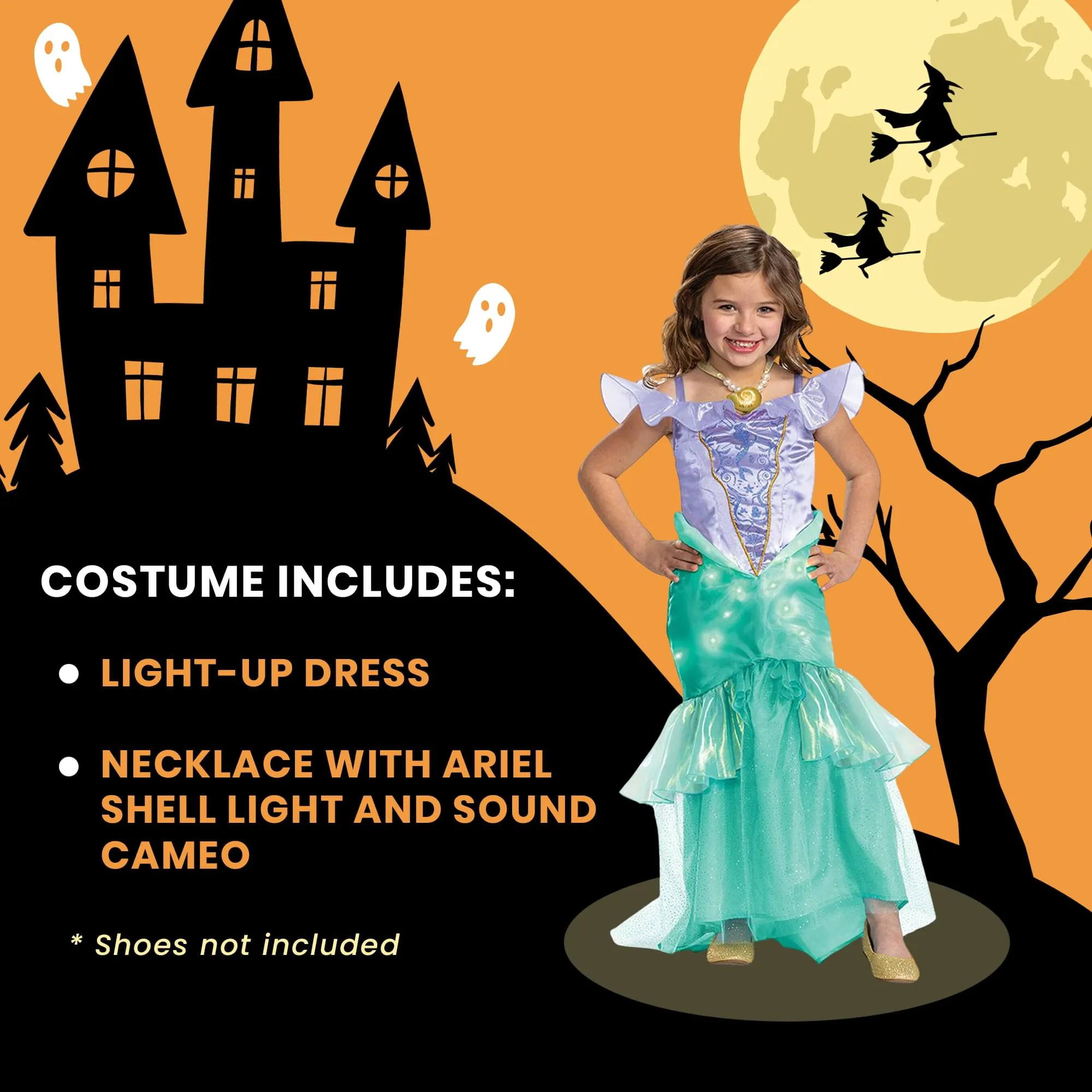 Disney The Little Mermaid Ariel Light & Sound Prestige Child Costume