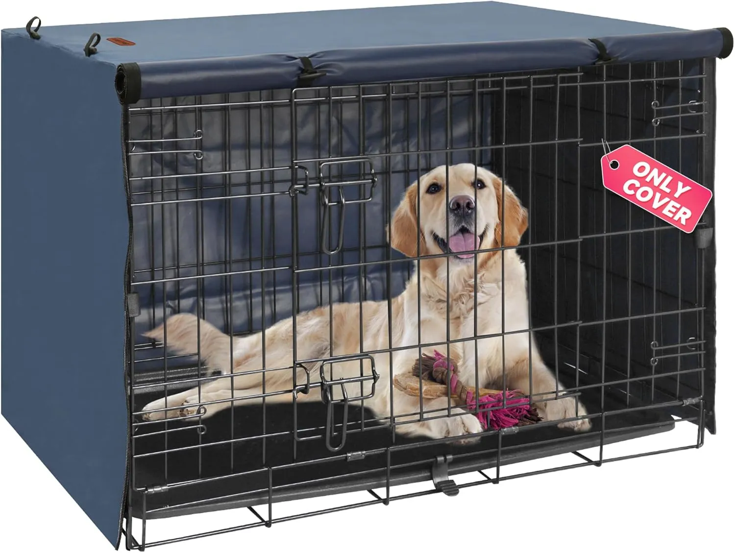 Dog Crate Cover - Kennel Covers Fit for 42 Inch Dog Crate, Double Door Polyester for Wire Puppy Crate Indoor Outdoor Protection, Blue