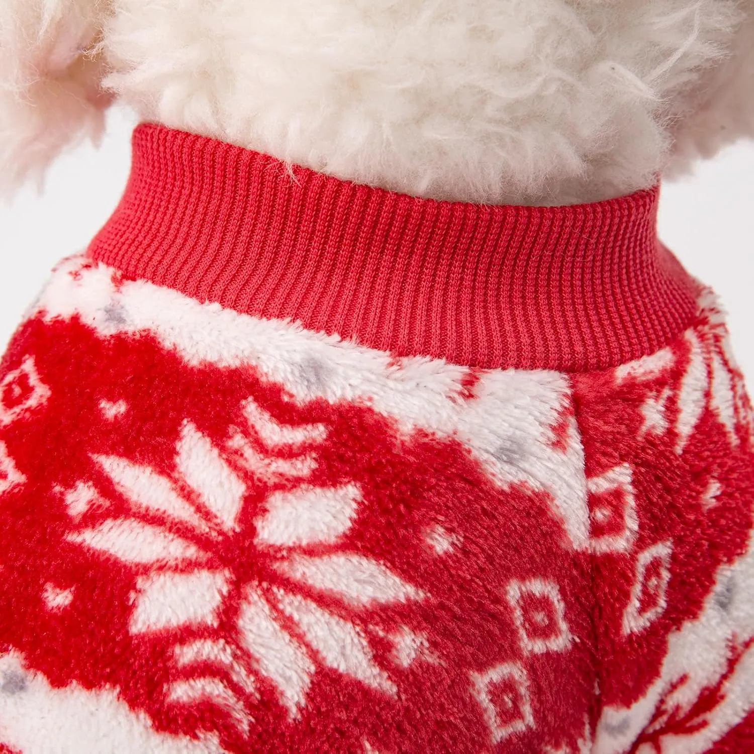 Dog Sweater, 2 Pack Dog Sweaters for Small Dogs or Cats, Girl or Boy, Warm Dog Clothes Shirt Coat for Winter Christmas (Christmas Red, White, Small)