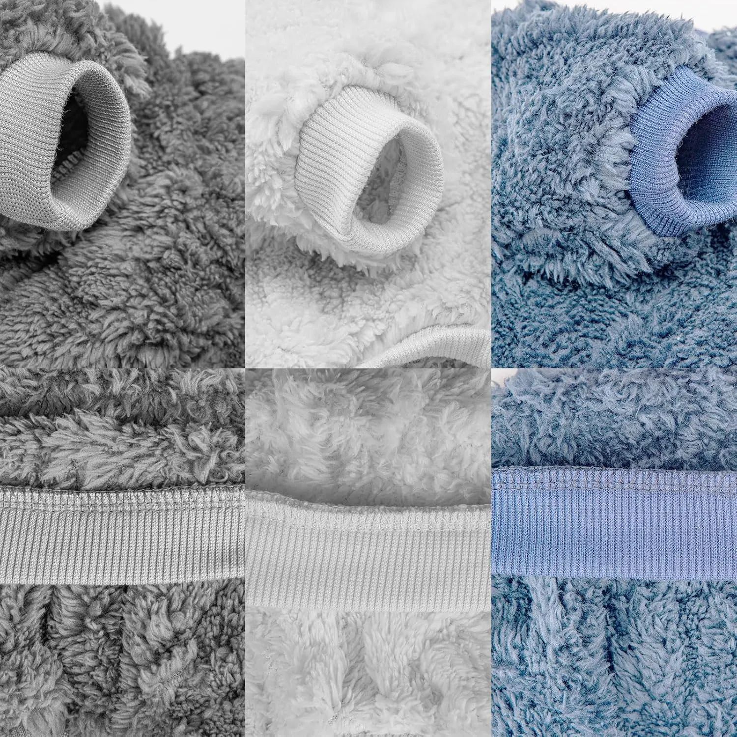 Dog Sweater, 3 Pack Dog Sweaters for Small Dogs or Cats, Girl or Boy, Warm Dog Clothes Shirt Coat for Winter Christmas (Light Grey, Light Blue, White, Small)