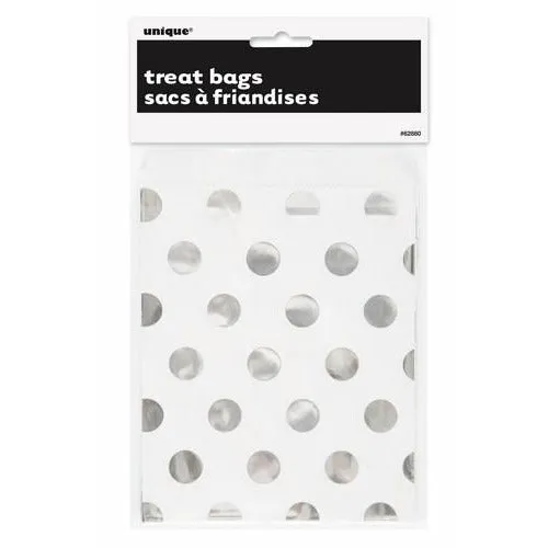 Dots Loot Party Bags - Silver