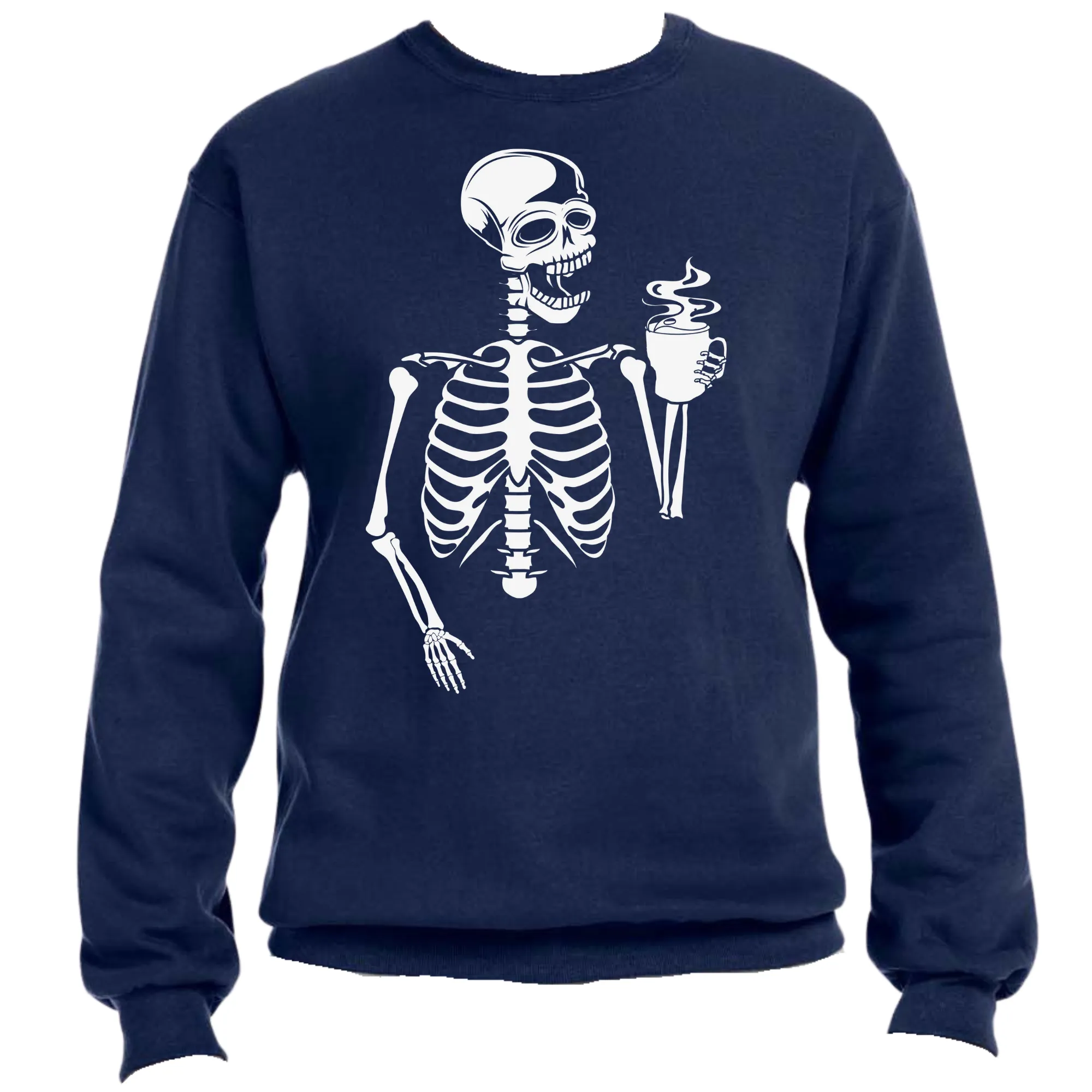 Drinking Skeleton Unisex Halloween Sweater – Cozy Fit, Fun & Spooky Graphic