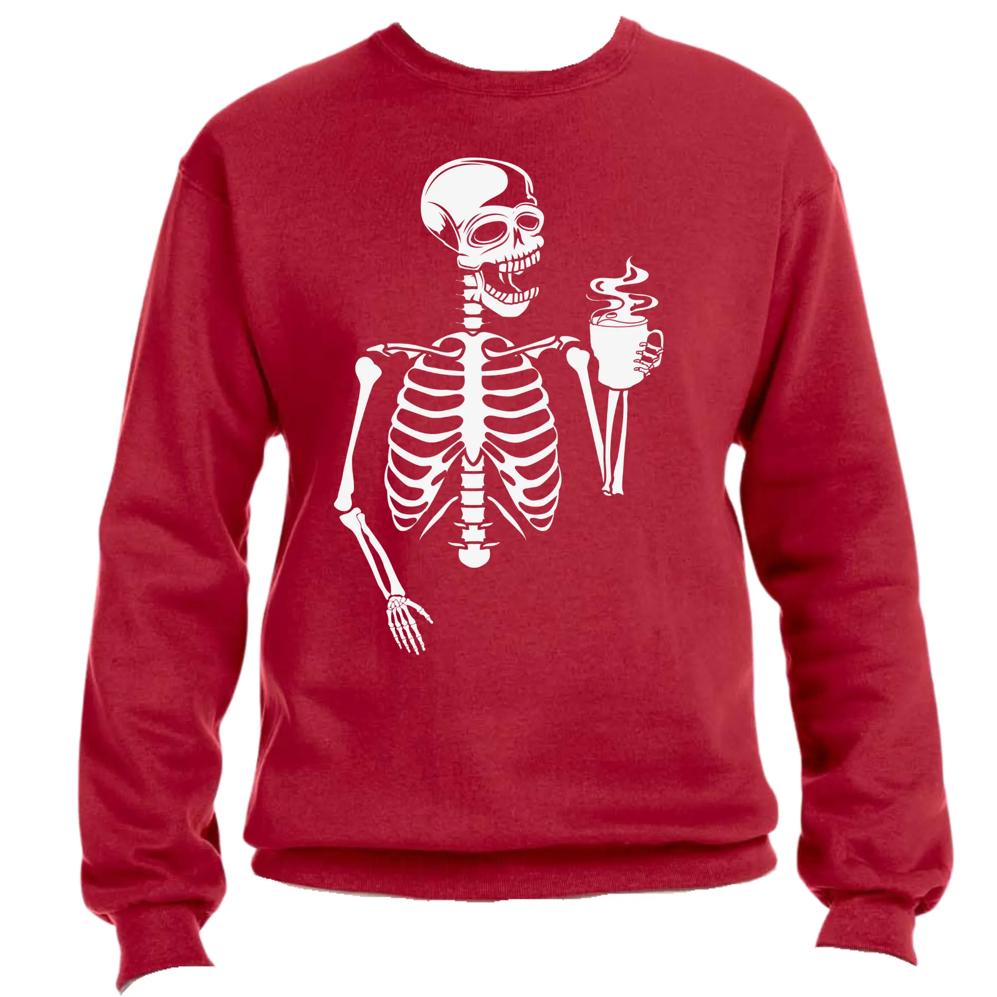 Drinking Skeleton Unisex Halloween Sweater – Cozy Fit, Fun & Spooky Graphic