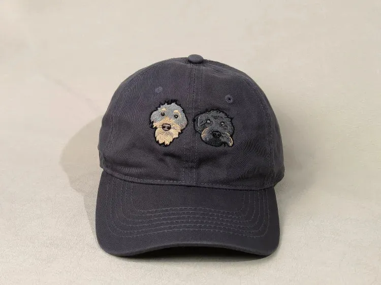 Embroidered Pet Portrait Organic Cotton Baseball Cap