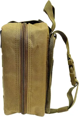 Emergency Pet First Aid Kit for Dogs, Cats, Small Animals  40 Piece Medical Pet Disaster Kit/Bugout Bag with WildCow Vet Wrap (Tan)