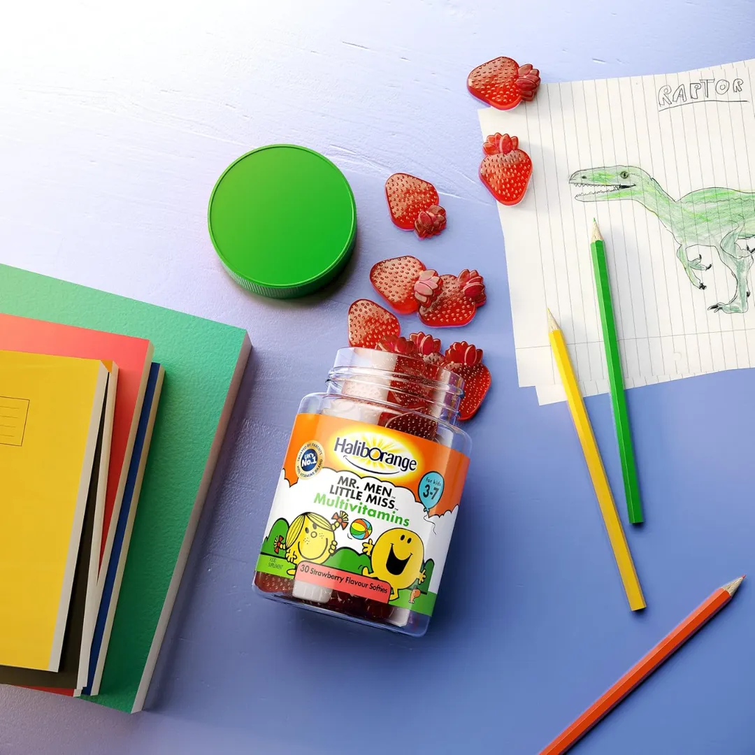 Haliborange Kids Mr. Men Little Miss Multivitamins Strawberry Softies, Capsules 30 (T)