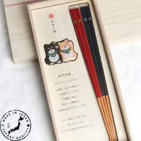 Japanese Handcrafted Pets Wooden Chopsticks Wedding Gift Sets