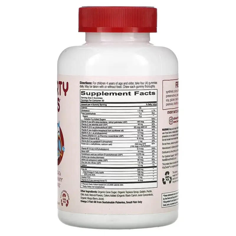 Kids' Omega-3 Multivitamin SmartyPants, 120 Chewable Tablets