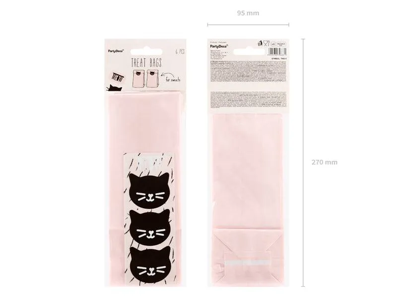 Kitty Cat Treat Bags -6 pk S5057