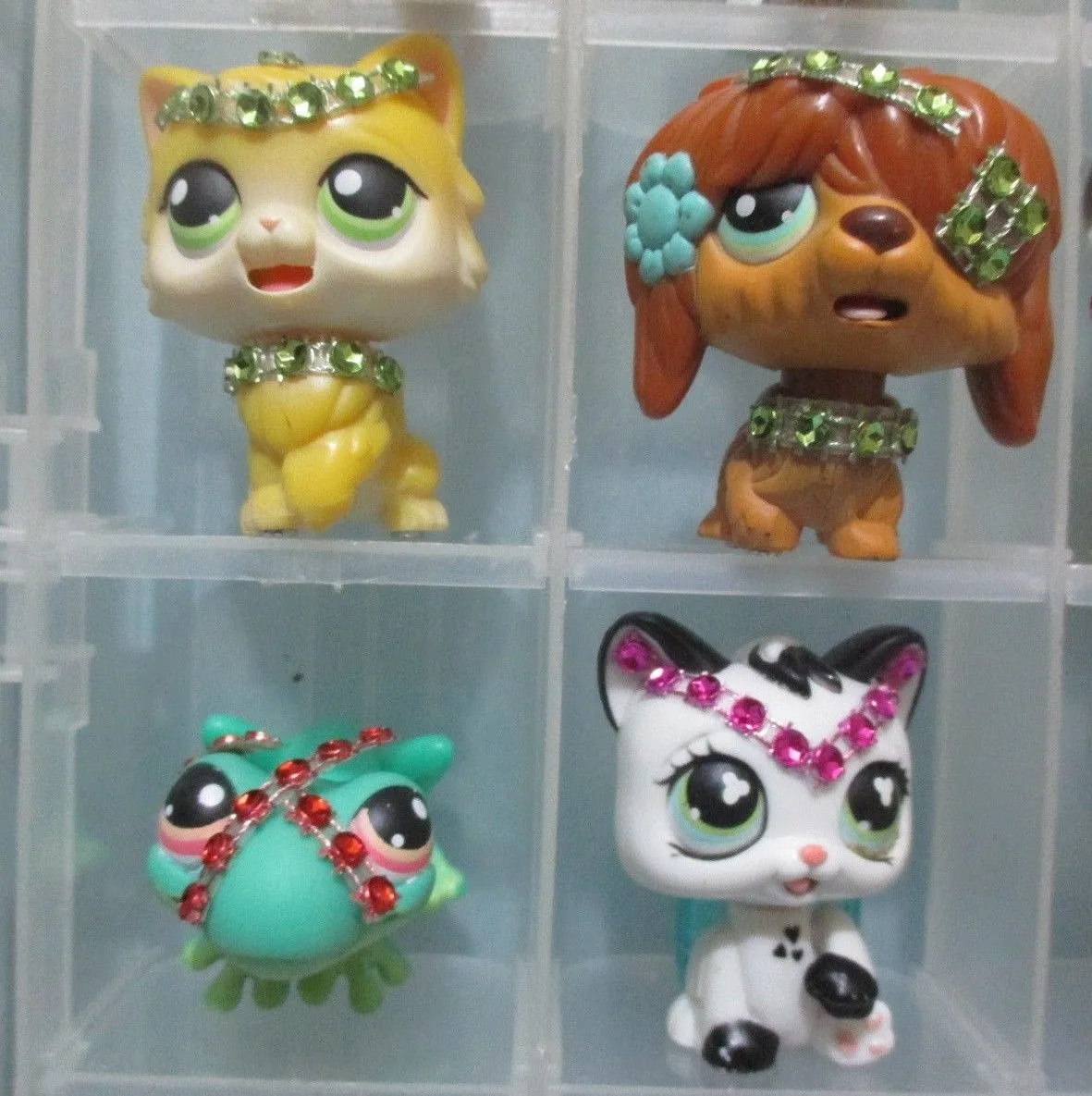 Littlest Pet Shop Lot of 3 Magic Motion Random Pets Cat Dog Authentic Hasbro Lps
