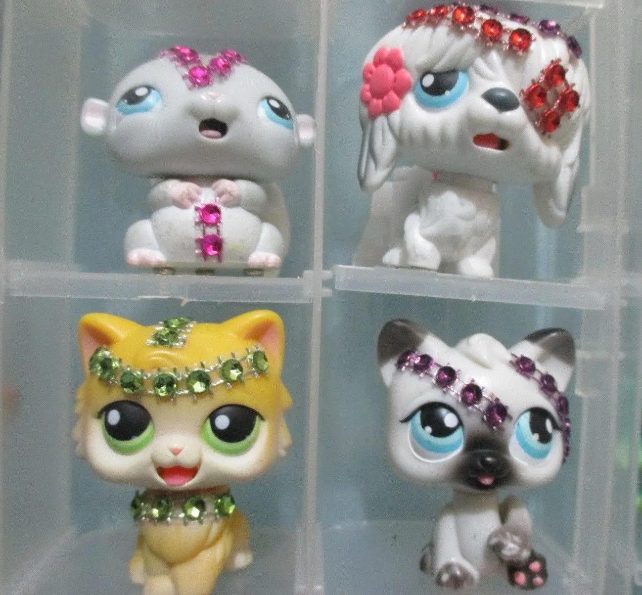 Littlest Pet Shop Lot of 3 Magic Motion Random Pets Cat Dog Authentic Hasbro Lps