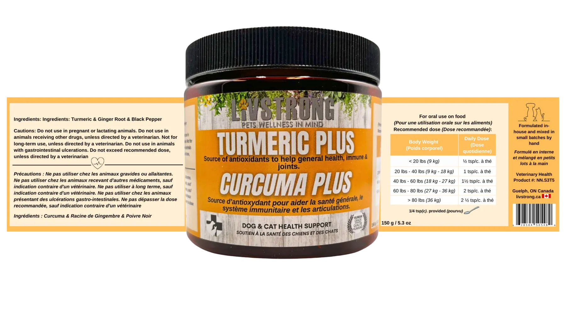 Livstrong Turmeric Plus Dog Health Support 150 g