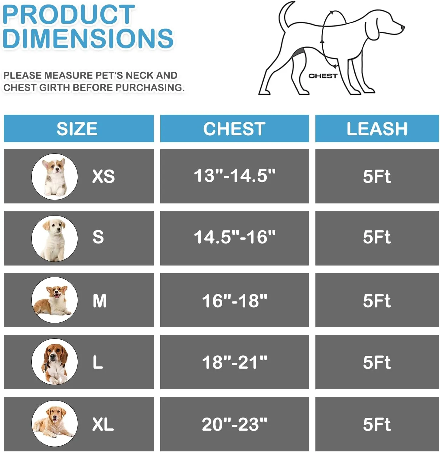 MoNiBloom No Pull Dog Harness w/Leash Set, Reflective Soft Puppy Padded Vest for Walking, Training, Easy to Put on Small Dogs - Sky Blue, XS