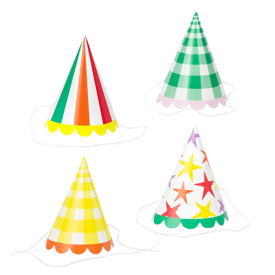 Multi-Colored Mini Party Hats - 8 Pack S5015 S5031 S5035