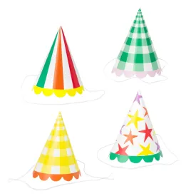 Multi-Colored Mini Party Hats - 8 Pack S5015 S5031 S5035