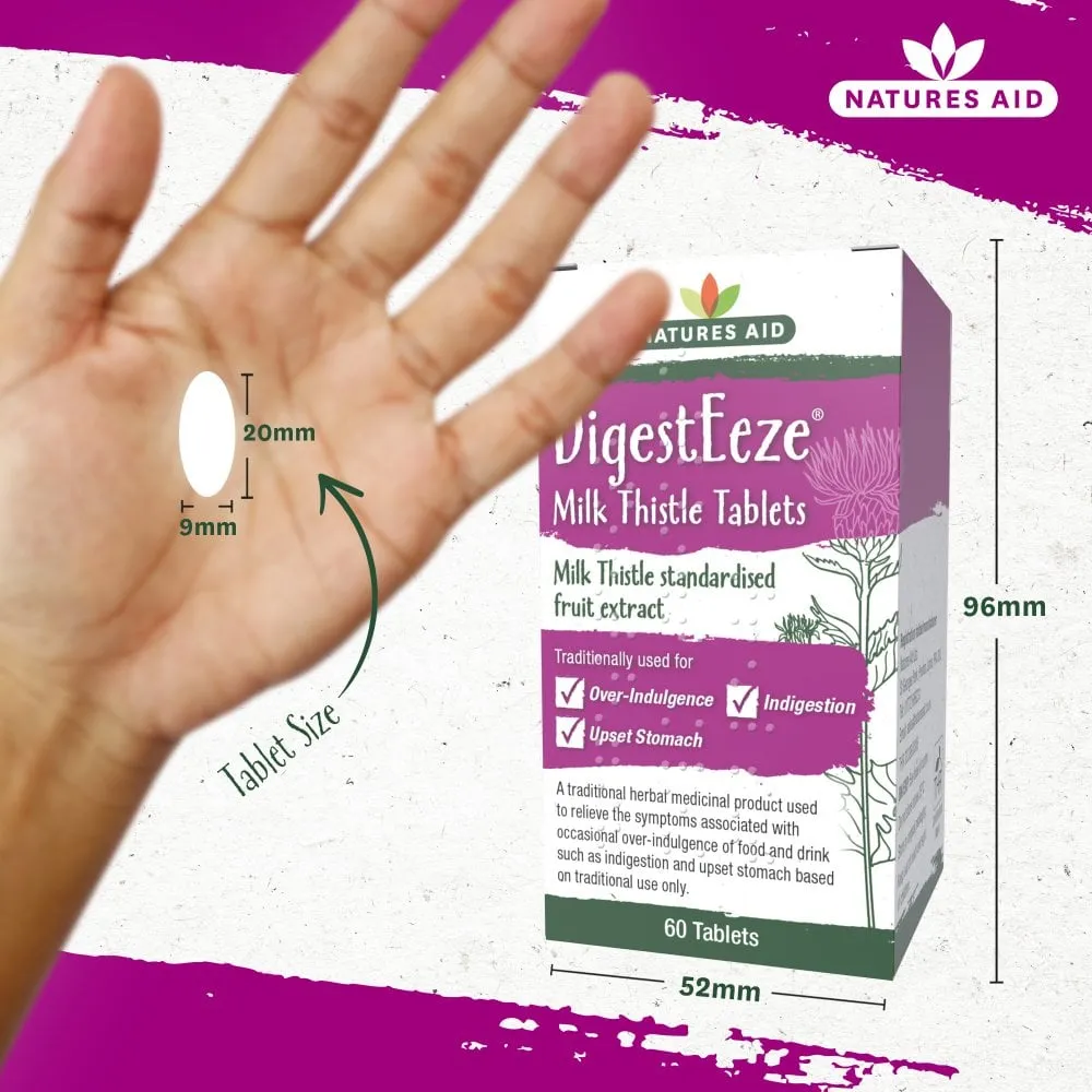 Natures Aid DigestEeze (Milk Thistle) 60 Tablets