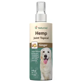 Naturvet Hemp Joint Topical with Ginger Spray Hip and Joint Dog Supplements - 6 oz Bottle