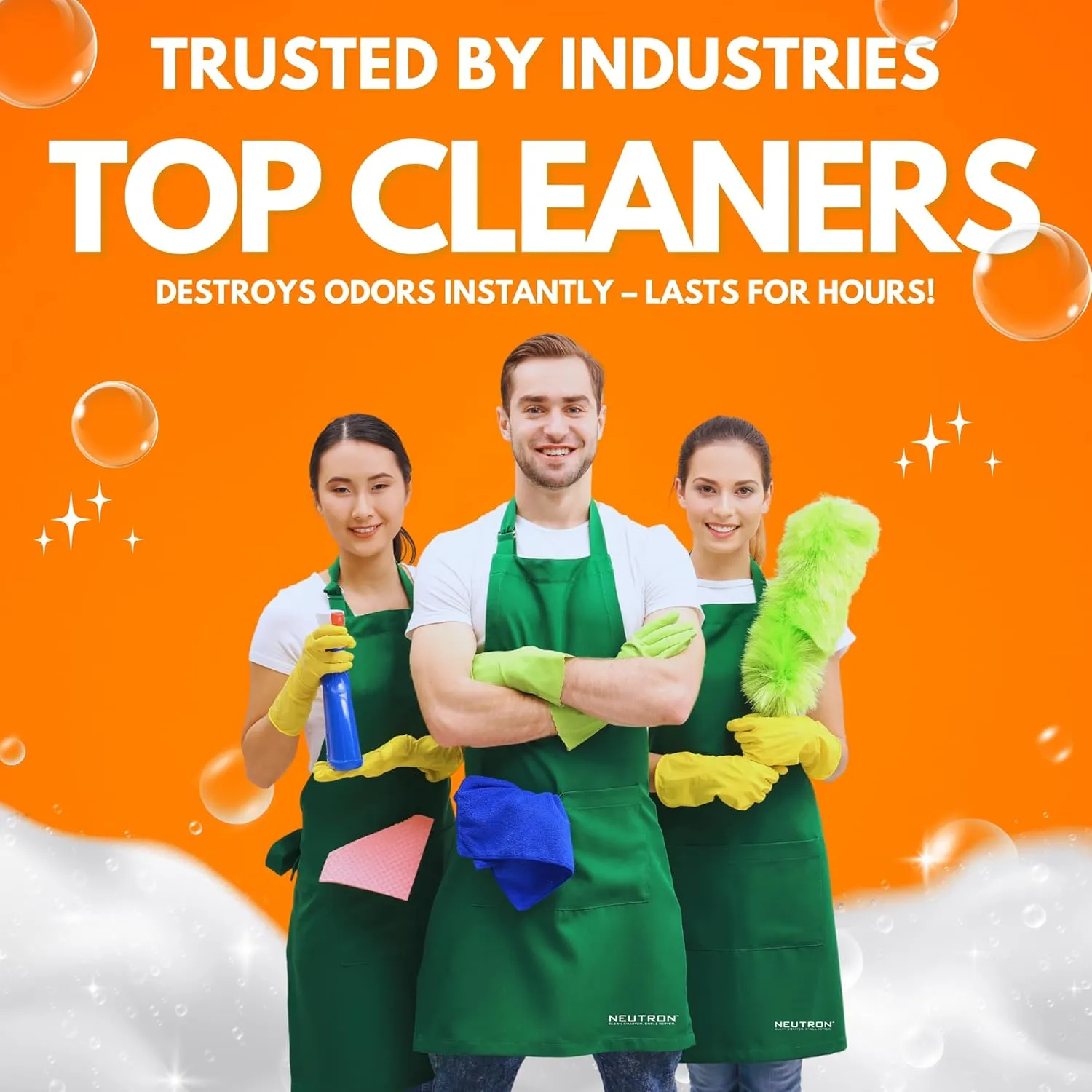 Neutron Industries NI-712 Fresh Orange Odor Eliminator Spray (4 bottles)  Powerful, Long-Lasting Odor Neutralizer  Instant Air Freshener for Home, Car & More  Pint-Sized (16 oz)
