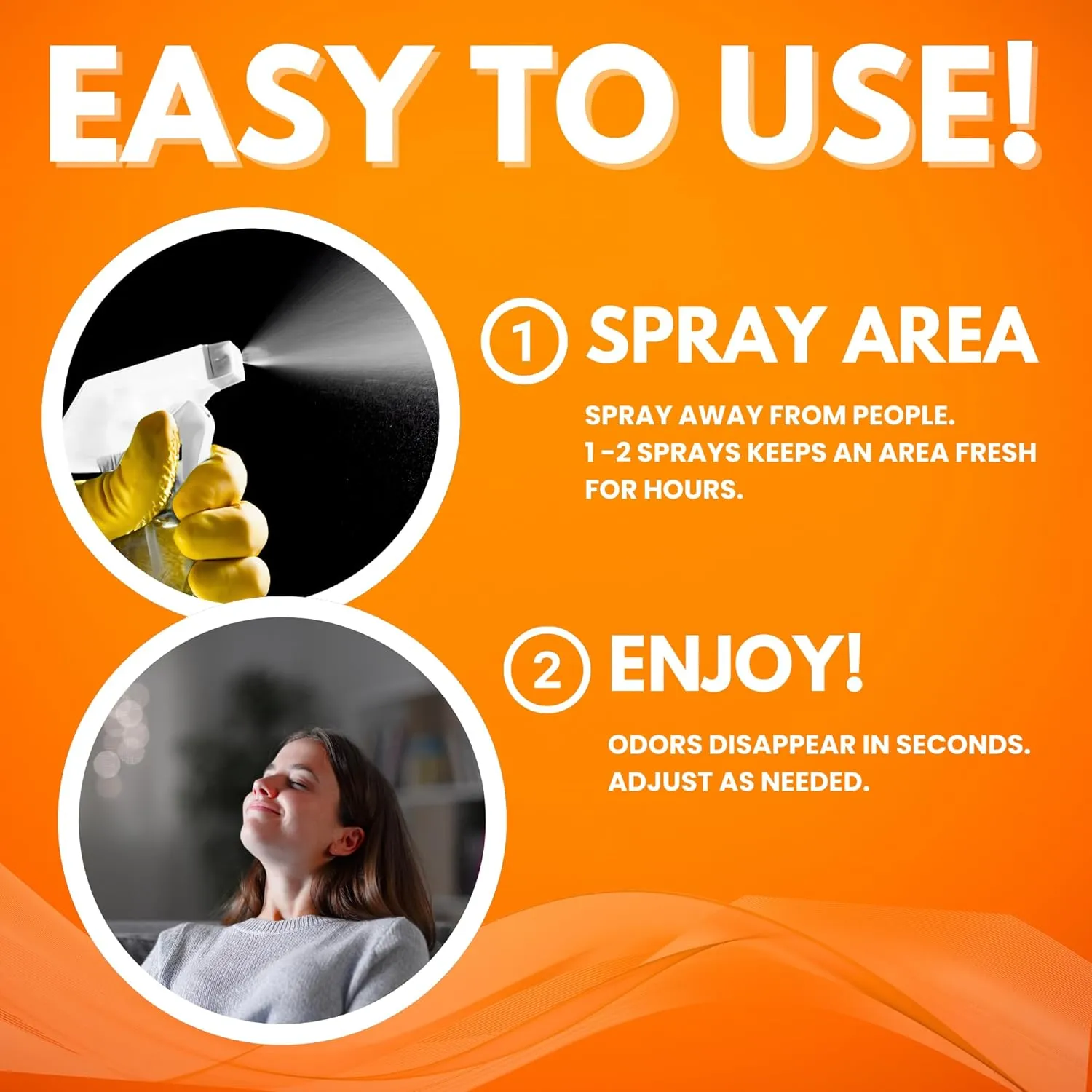 Neutron Industries NI-712 Fresh Orange Odor Eliminator Spray (4 bottles)  Powerful, Long-Lasting Odor Neutralizer  Instant Air Freshener for Home, Car & More  Pint-Sized (16 oz)