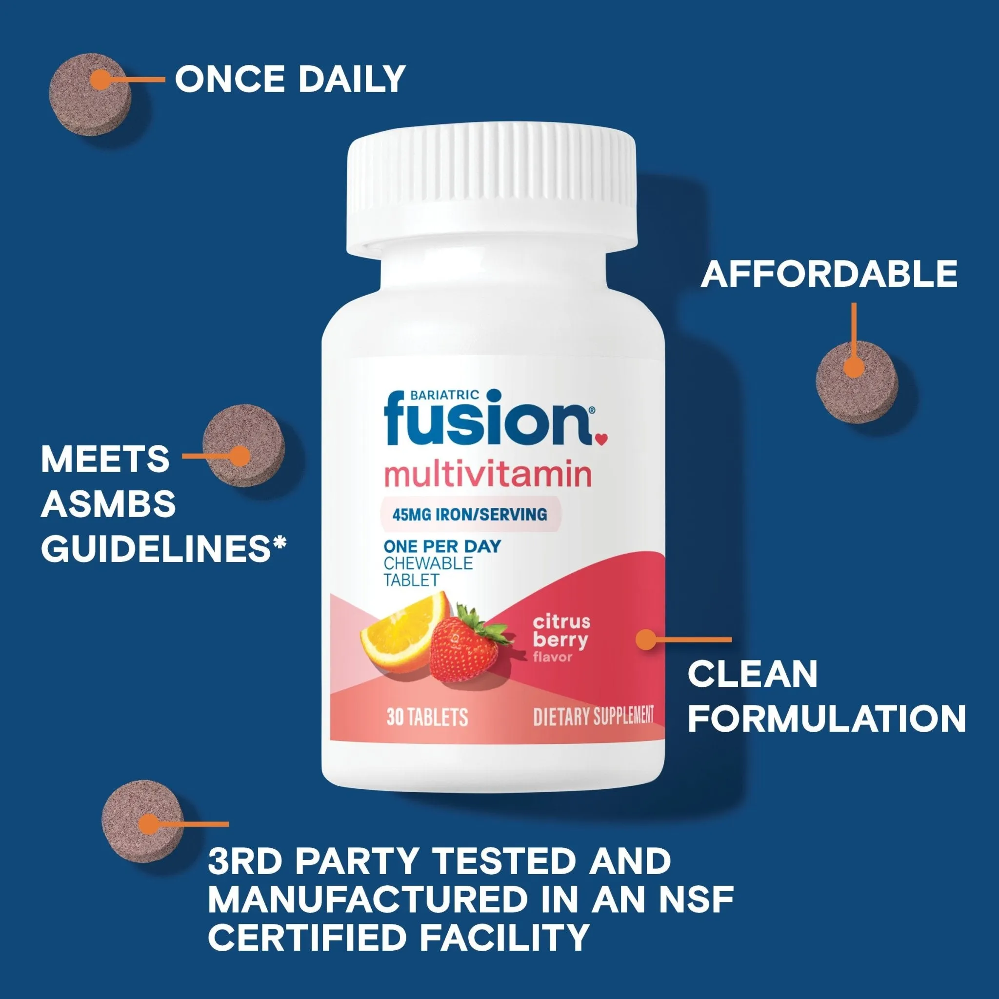 One Per Day Chewable Multivitamin with 45mg Iron