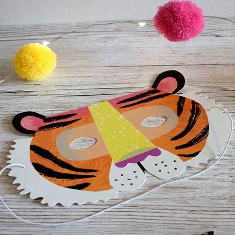 Party Animal Paper Mask - 8 Pack