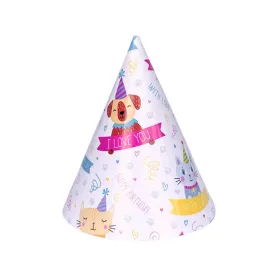 Pawty Hat - White Dog and Cat
