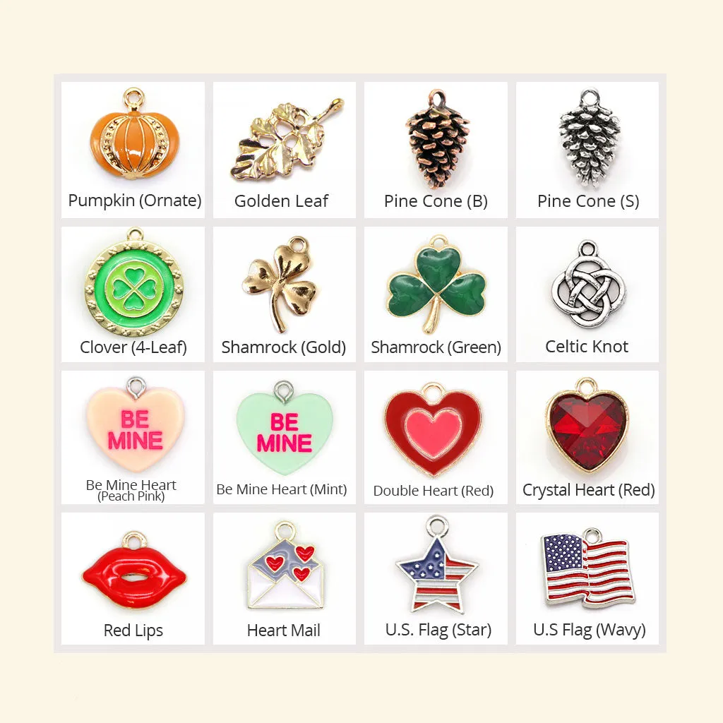 Pet Collar Charms - "Holiday / Seasonal Collection" (48 Styles) - For Cat Collars & Small Dog Collars