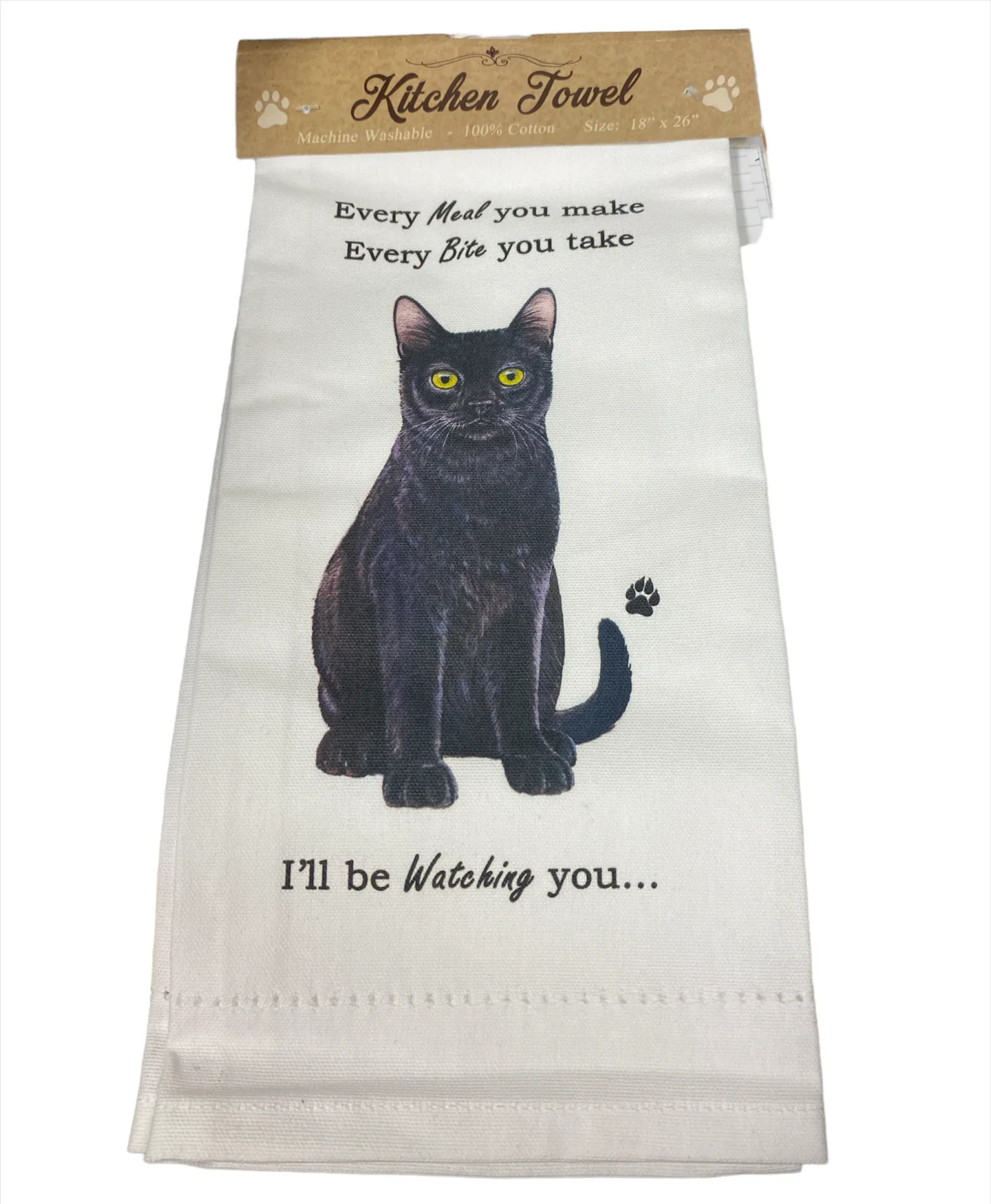 Pet Kitchen Towel Black Cat