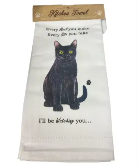 Pet Kitchen Towel Black Cat
